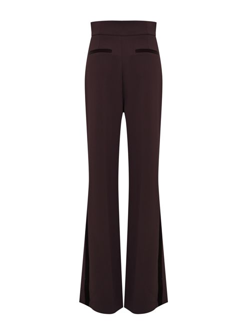 Pantaloni in crepe leggero effetto smoking con pinces Elisabetta Franchi | PA10056E2EA4